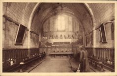VINTAGE POSTCARD Abbey of NR D of Lerins the Honorat Saint the refectory of the Monks