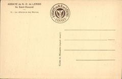 Abadía de la POSTAL de la VENDIMIA de NR D de Lerins el Honorat Saint el refectorio de los monjes
