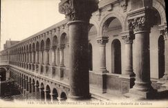 VINTAGE POSTCARD Island St Honorat Abbey of Lerins Gallery of the Cloister