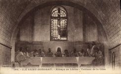 VINTAGE POSTCARD Island St Honorat Abbey of Lerins Table of Cene