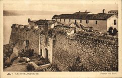 VINTAGE POSTCARD the co. Marguerite Entered from the Fort