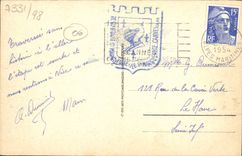 VINTAGE POSTCARD the co. Marguerite Entered from the Fort