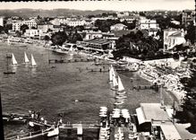 POSTAL MODERNA Juan las playas de los pinos del casino y de Provence una