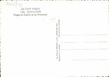 POSTAL MODERNA Juan las playas de los pinos del casino y de Provence una