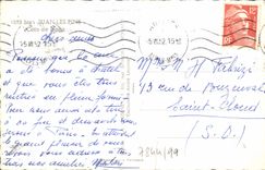 POSTAL Juan de la VENDIMIA la esquina de los pinos de la playa