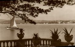 CPA Juan les Pins Vue prise du Cap d'Antibes 