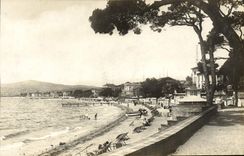 CPA Juan les Pins La Plage vue des Terrasses de la Pinede 