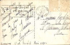 POSTAL Juan de la VENDIMIA el d Antibes del cabo de los pinos el punto del cabo