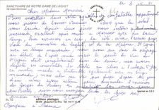 POSTAL MODERNA santuario NR D de Laghet