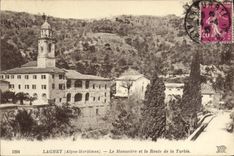 CPA Laghet Le Monastere et la Route de la Turbie 