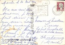 POSTAL MODERNA Menton vista de la ciudad y de su puerto deportivo