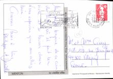 POSTAL MODERNA Menton dimensión del azul la ciudad vieja