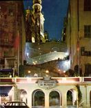 CPM Menton Cote D'Azur French Riviera Festival de musique Eglise Saint Michel la nuit 