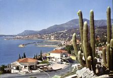 POSTAL MODERNA Menton ver el nuevo puerto