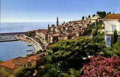 CPM Menton Vue Generale La Vieille Ville