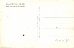 CPA Menton La Frontiere et Grimaldi