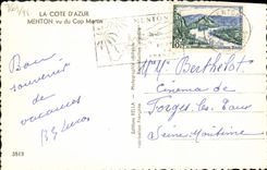 CPA Menton Vu Du Cap Martin Restaurant Le Pavillon 