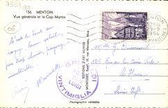 De la VENDIMIA de la POSTAL opinión y el cabo Martin Menton