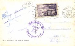 CPA Menton Vue Prise de Garavan