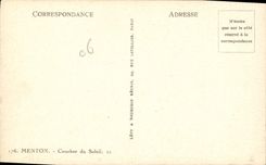 POSTAL de la VENDIMIA Menton para colocar Sun