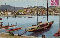 CPA Menton Le port Bateau 