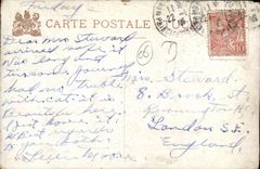 POSTAL de la VENDIMIA Menton el jardín público y las montañas de Inés