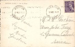 CPA Menton Sur La Plage