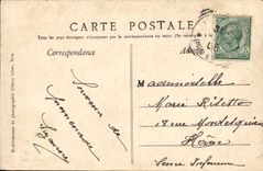 POSTAL de la VENDIMIA Menton vista de la mujer de Garibaldi del mesón