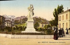 CPA Menton Monument du centenaire
