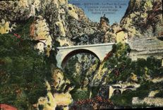 CPA Menton Le Pont St Louis Frontiere Italienne