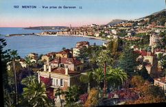 CPA Menton Vue prise de Garavan 