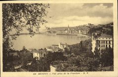 CPA Menton Vue Prise de la Frontiere