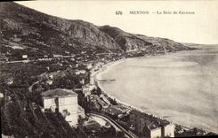 CPA Menton La Baie De Garavan