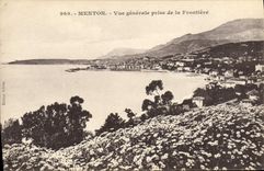 De la VENDIMIA de la POSTAL frontera tomada visión Menton
