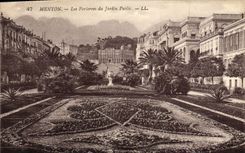 CPA Menton Les Parterres Du Jardin Public
