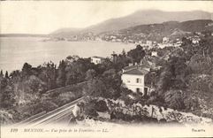 CPA Menton Vue Prise De La Frontiere
