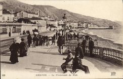 CPA Menton La Promenade Du Midi