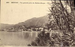 De la VENDIMIA de la POSTAL rocas rojas tomadas visión Menton