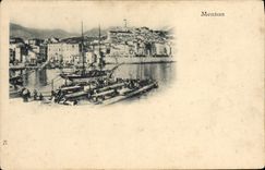 De la VENDIMIA de la POSTAL barcos Menton