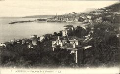 CPA Menton Vue Prise de la frontiere