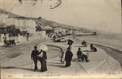 CPA Menton La Promenade du Midi