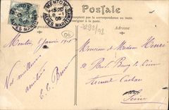 CPA Menton La Promenade du Midi