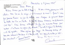 POSTAL MODERNA Napoule la playa y el castillo