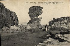 POSTAL MODERNA la ruta de la cornisa de Raphael Saint tiene Cannes las rocas de Napoule