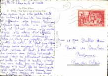 POSTAL MODERNA Niza visión entre los pinos