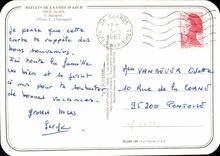 POSTAL MODERNA Niza Riviera dimensiona azul el aeropuerto la noche