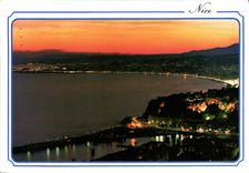 CPM Nice Le Port et la Baie Des Anges La Nuit