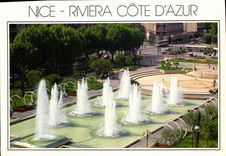 MODERN CARD Nice Will rivet Dimension Of Azure the gardens of the esplanade of the Spangle