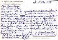 MODERN CARD Nice Will rivet Dimension Of Azure the gardens of the esplanade of the Spangle