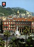 CPM Nice Vue partielle de la place MAssena La colluen du chateau 